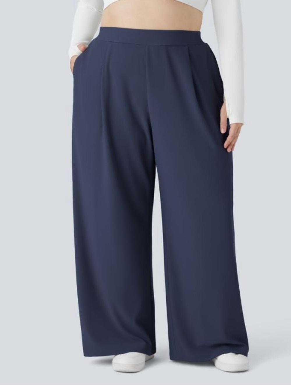 Halara Flex™ High Waisted Wide Leg Micro Wafflle Work Pants